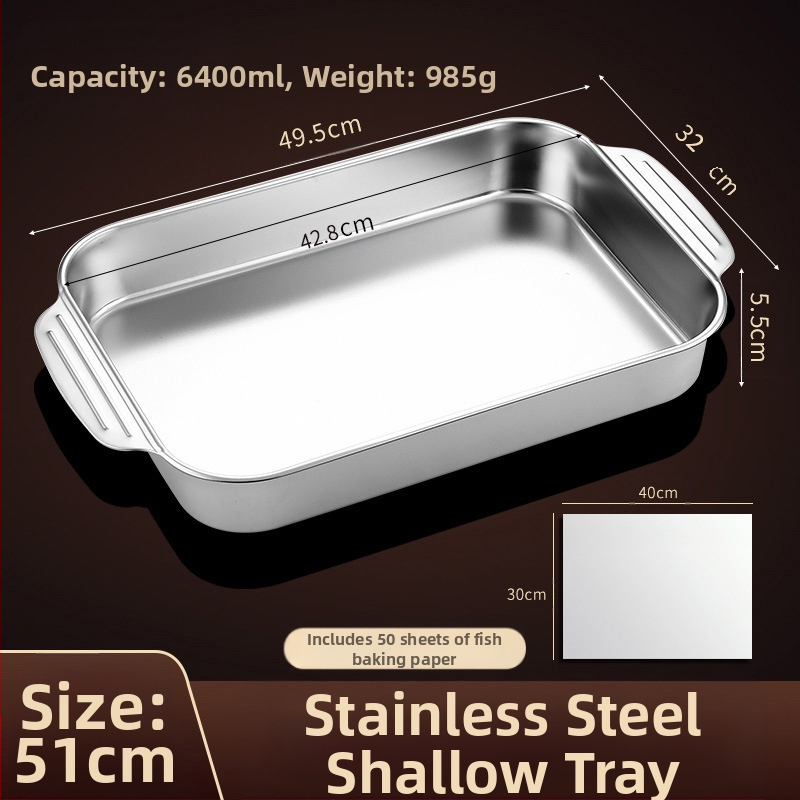 Nerūdijančio plieno keptos žuvies lėkštė, stačiakampė buitinė orkaitė, gili lėkštė, indukcinė viryklė, speciali sustorinta kepta daugiafunkcinė lėkštė