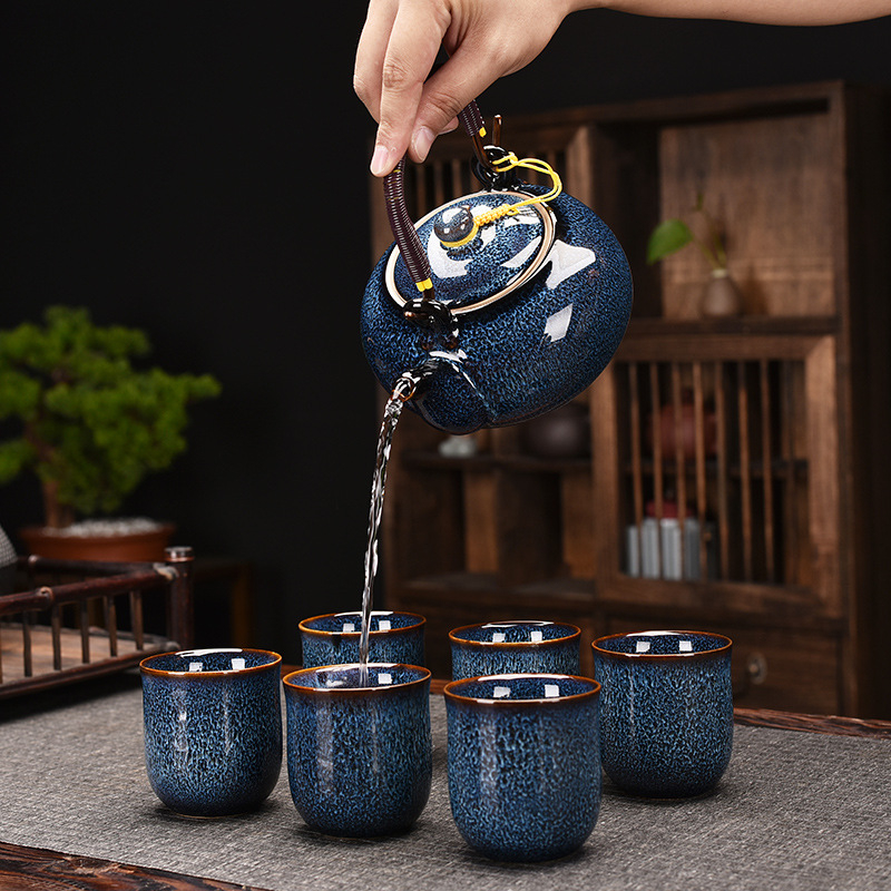 Kung Fu arbatos rinkinys, didelis buitinis, biuro reikmenų rinkinys, prabangus keraminis arbatos rinkinys, pilnas kėlimo puodo arbatos puodelio rinkinys