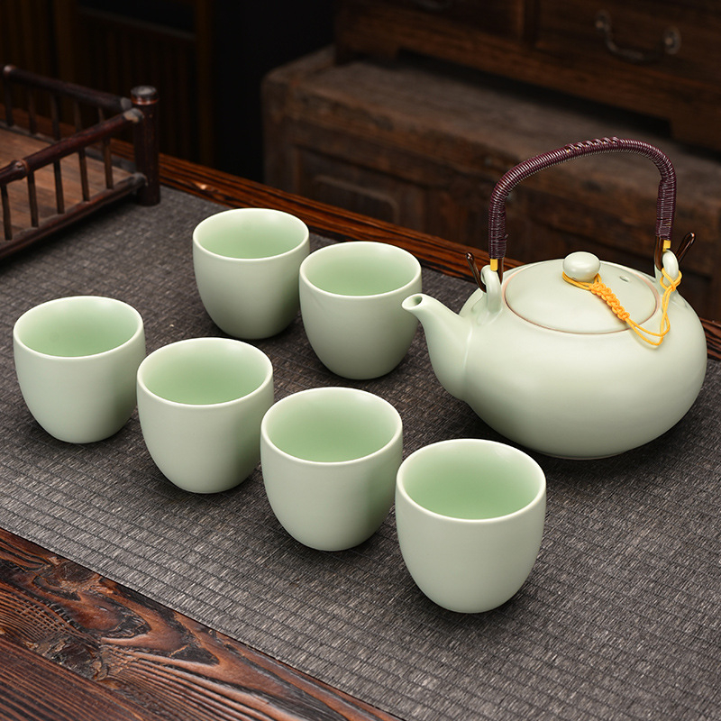 Kung Fu arbatos rinkinys, didelis buitinis, biuro reikmenų rinkinys, prabangus keraminis arbatos rinkinys, pilnas kėlimo puodo arbatos puodelio rinkinys