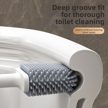 „Jia Helper“ silikoninis tualetinis šepetys, namų apyvokos reikmenų, 2023 m. naujas vonios kambario prie sienos tvirtinamas tualetinis šepetys