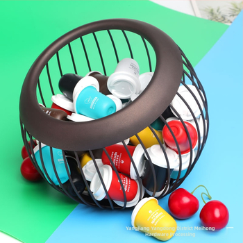 Метална универсална кошница за съхранение на кафе с голям капацитет, кошница за съхранение на капсули Nordic Iron, кутия за съхранение на кафе, настолна кутия за различни принадлежности