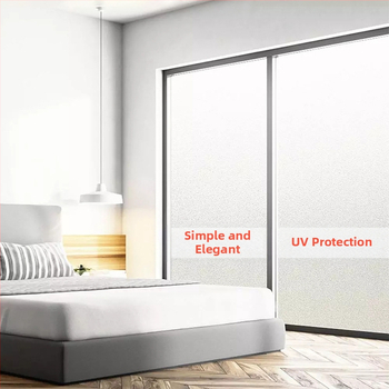 Elektrostaatiline valge mattklaasist kleebiskile, poolläbipaistev ja läbipaistmatu, privaatsuse kaitsmiseks piilumise eest vannitubades ja rõdudel, matt viimistlusega