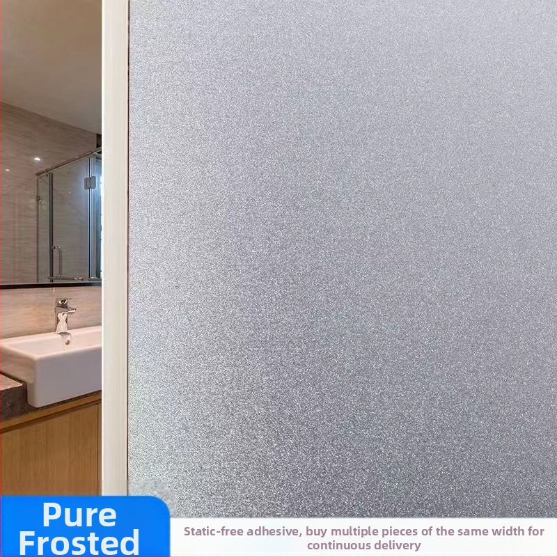 Elektrostaatiline valge mattklaasist kleebiskile, poolläbipaistev ja läbipaistmatu, privaatsuse kaitsmiseks piilumise eest vannitubades ja rõdudel, matt viimistlusega
