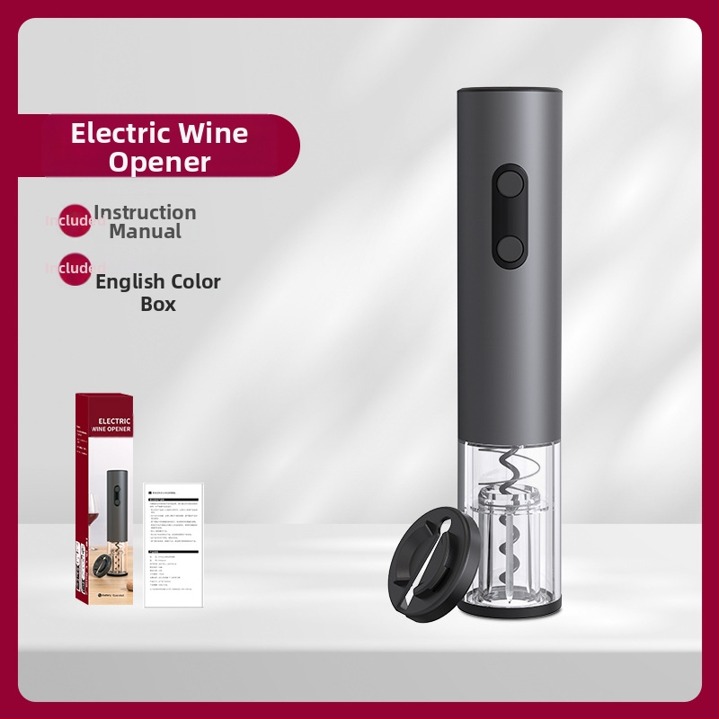 Baterinis elektrinis vyno butelių atidarytuvas, automatinis nešiojamas vyno vyno butelių atidarytuvas, paprasta dovanų dėžutės pakuotė
