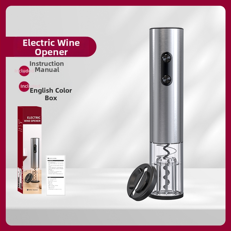 Baterinis elektrinis vyno butelių atidarytuvas, automatinis nešiojamas vyno vyno butelių atidarytuvas, paprasta dovanų dėžutės pakuotė