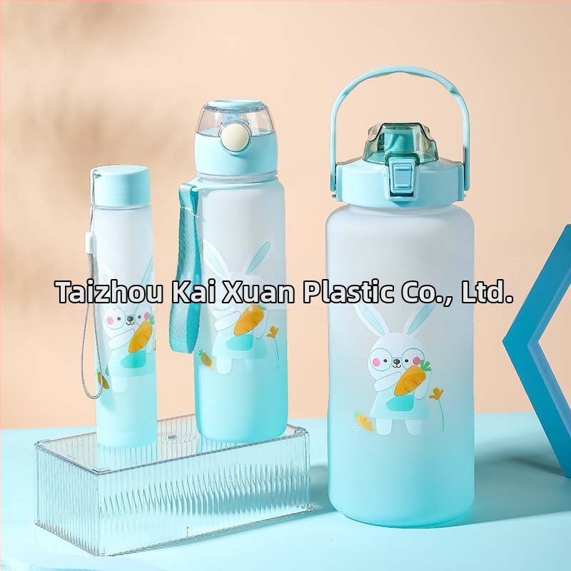 Interneto įžymybių plastikinis vandens puodelis, kosminis puodelis, paprastas mielas triušio gradiento matinis didelės talpos puodelių rinkinys, vandens puodelis