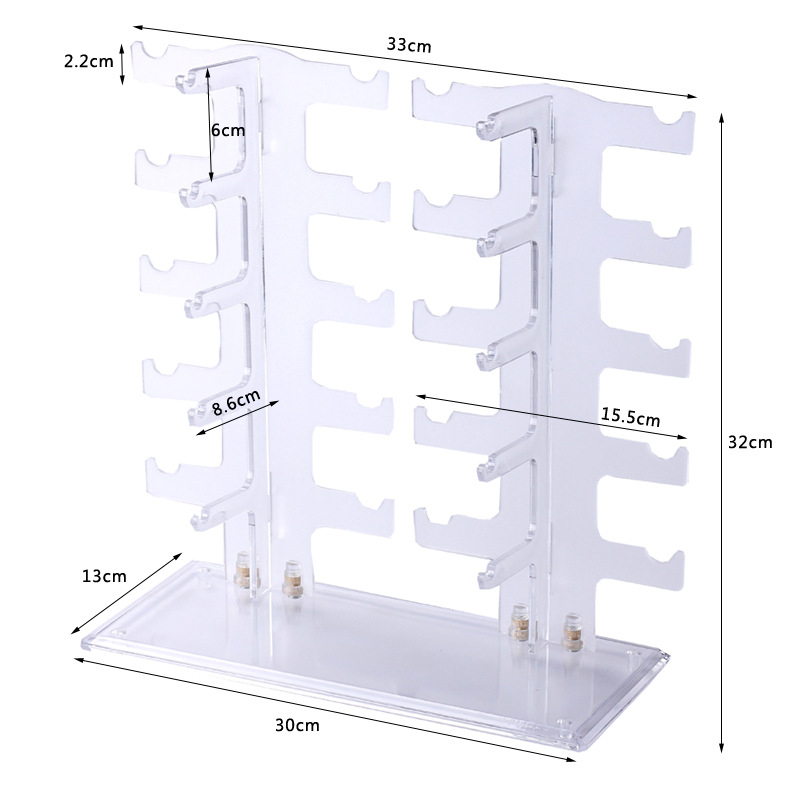 Prillide vitriinkapp, lauaklaaside vitriinaku, prilliriiul, akrüülist päikeseprillide raam