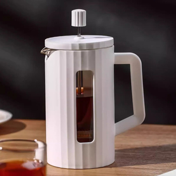 Piiriülene lihtne kõrge boorsilikaatklaasist majapidamiskohvitass Prantsuse kohvi jagamispott Käsipruulimispott Kohvikann Prantsuse presspott