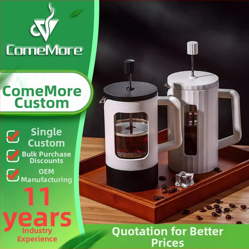 Ceașcă de cafea de uz casnic simplă din sticlă borosilicată înaltă transfrontalieră, cafetieră franceză de partajare, oală de preparare manuală, oală de cafea, oală de presă franceză