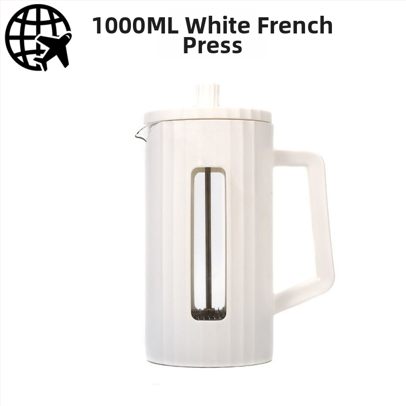 Piiriülene lihtne kõrge boorsilikaatklaasist majapidamiskohvitass Prantsuse kohvi jagamispott Käsipruulimispott Kohvikann Prantsuse presspott