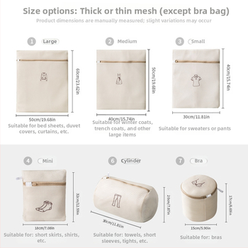 Sumuštinio siuvinėtas skalbinių maišelis. Sustorintas dvigubo sluoksnio liemenėlės skalbimo maišelis, tinkantis skalbti mašina. Specialus deformacinis skalbimo tinklelio maišelis.