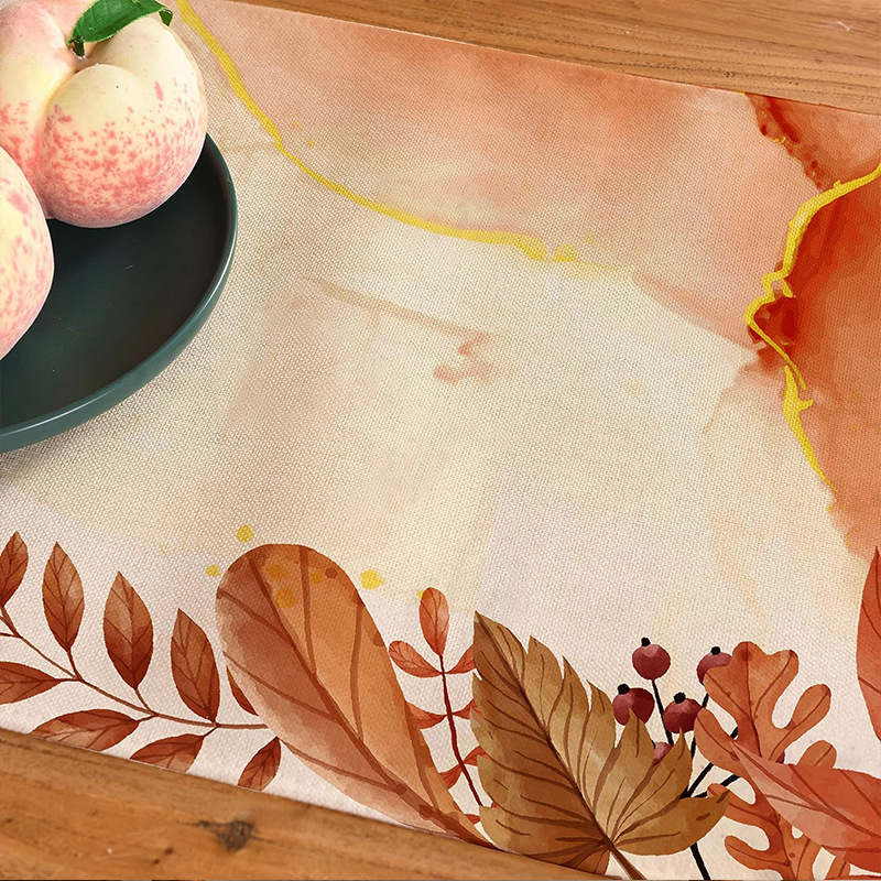 Amazon Nou Digital Printing Toamnă Față de masă Creative Living Room Sufragerie Decorativă Atmosferă Tabelă Runner En-gros