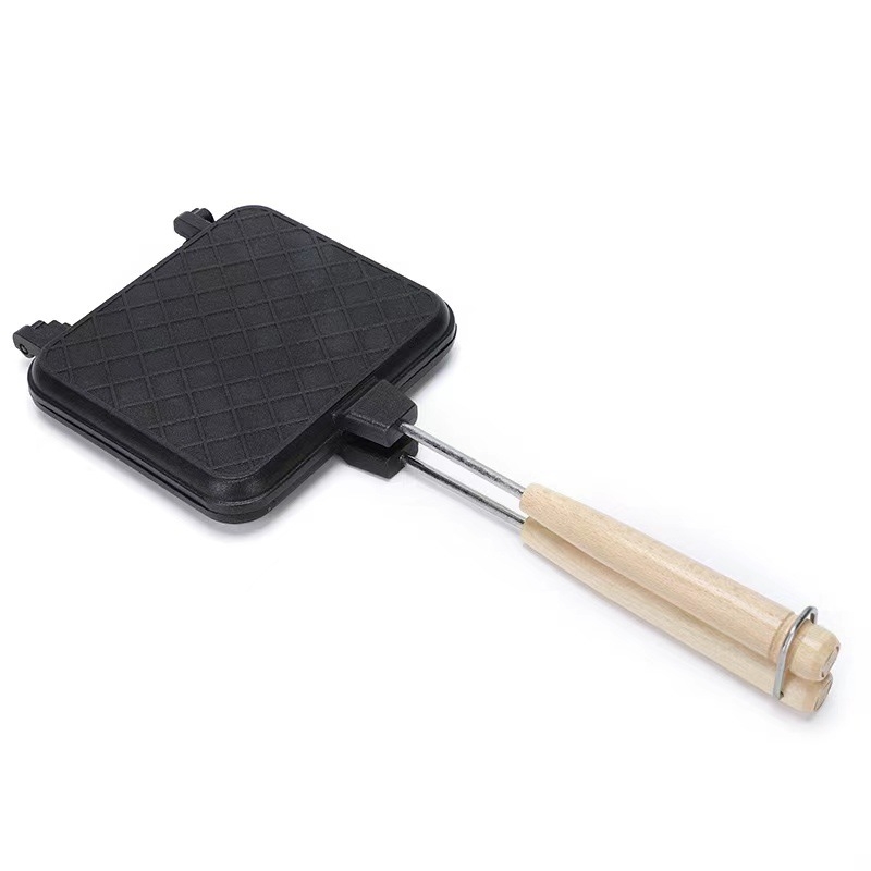 Nová forma na sendviče, nepriľnavá obojstranná panvica, panvica na raňajky, panvica na vajíčka, vaflová sendvičová spona