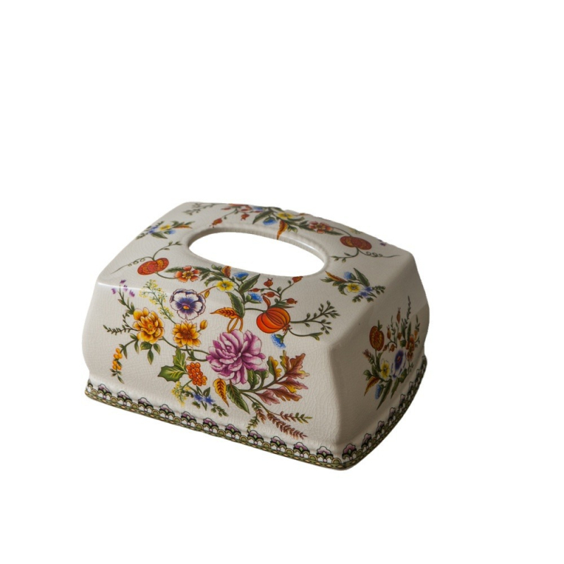 Nauja amerikietiško stiliaus vintažinė keraminė servetėlių dėžutė, dekoratyviniai papuošalai, europietiško stiliaus popierinė dėžutė, namų apyvokos kambario kavos staliuko popierinė dėžutė