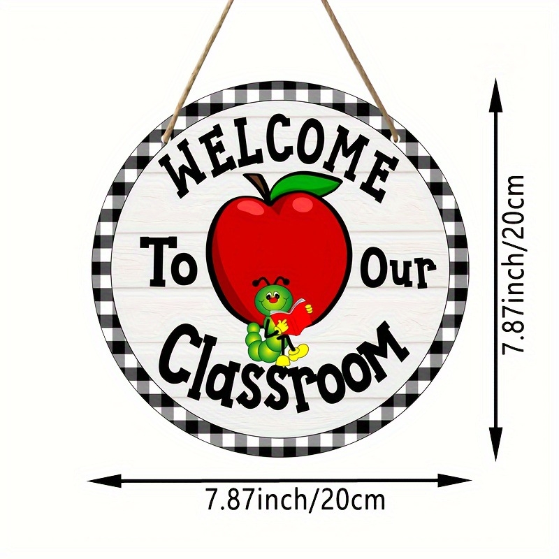 Prekogranična temu eksplozije uređenje doma školska sezona drvena ploča za vrata okrugli logo kreativna ploča za ukrašavanje
