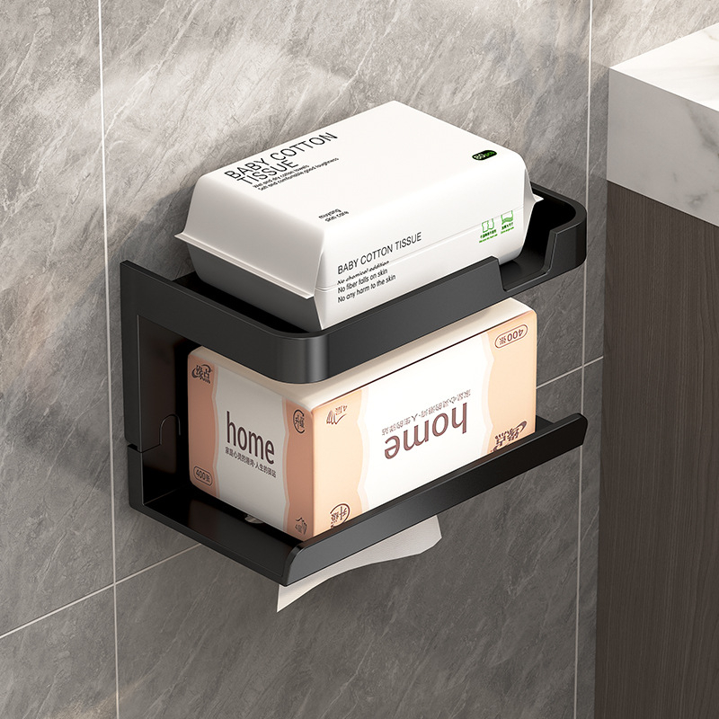 Tualetinio popieriaus laikiklis be perforatoriaus, sieninis rankšluosčių laikymo stovas, ritininio popieriaus laikiklis, tualetinio popieriaus dėžutė