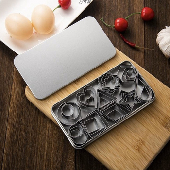 Καλούπι μπισκότων από ανοξείδωτο ατσάλι, σετ 30 τεμαχίων, Love, πεντάκτινο αστέρι, σταγόνα νερού, μπισκότα, πτυσσόμενα, ζάχαρη, καλούπι κοπής φρούτων, ψήσιμο, οικιακό εργοστάσιο