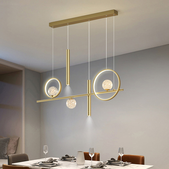 Uus täisspektriga silmakaitsega LED-restorani lühtri söögitoa tuled moodne internet populaarne loominguline pikk baarilühtri