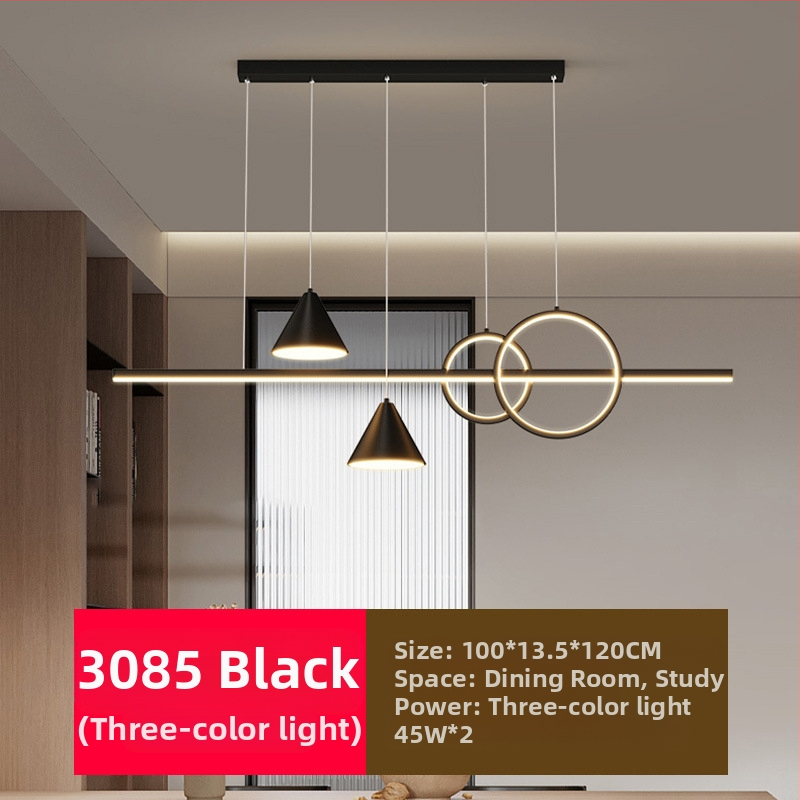 Uus täisspektriga silmakaitsega LED-restorani lühtri söögitoa tuled moodne internet populaarne loominguline pikk baarilühtri