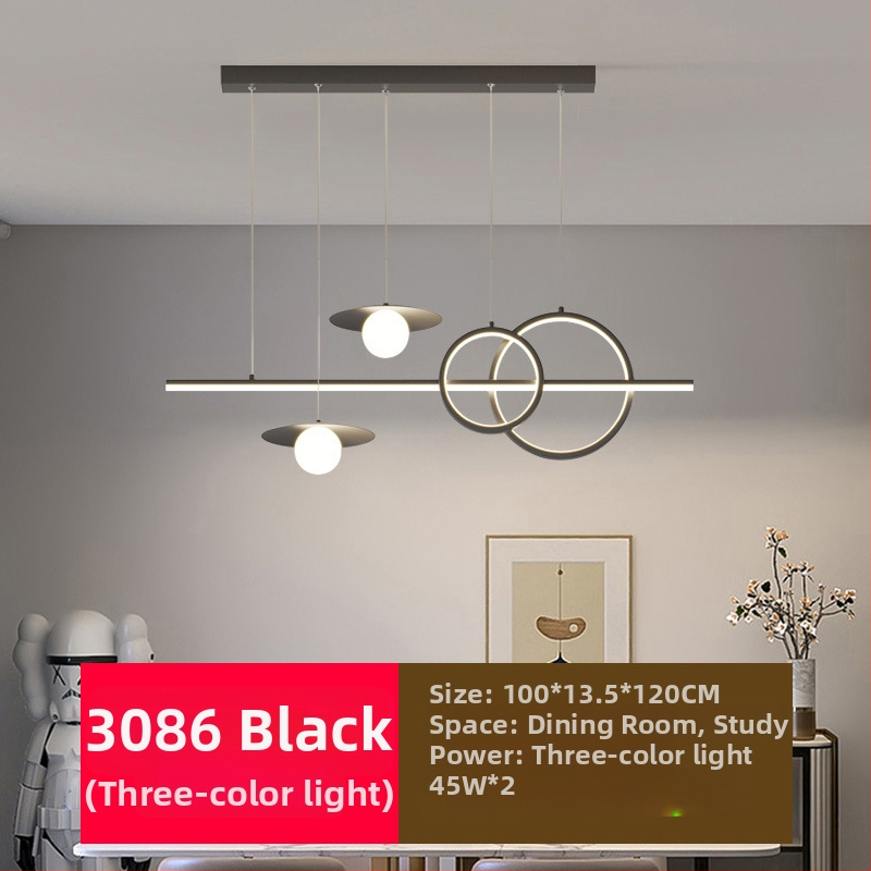 Uus täisspektriga silmakaitsega LED-restorani lühtri söögitoa tuled moodne internet populaarne loominguline pikk baarilühtri