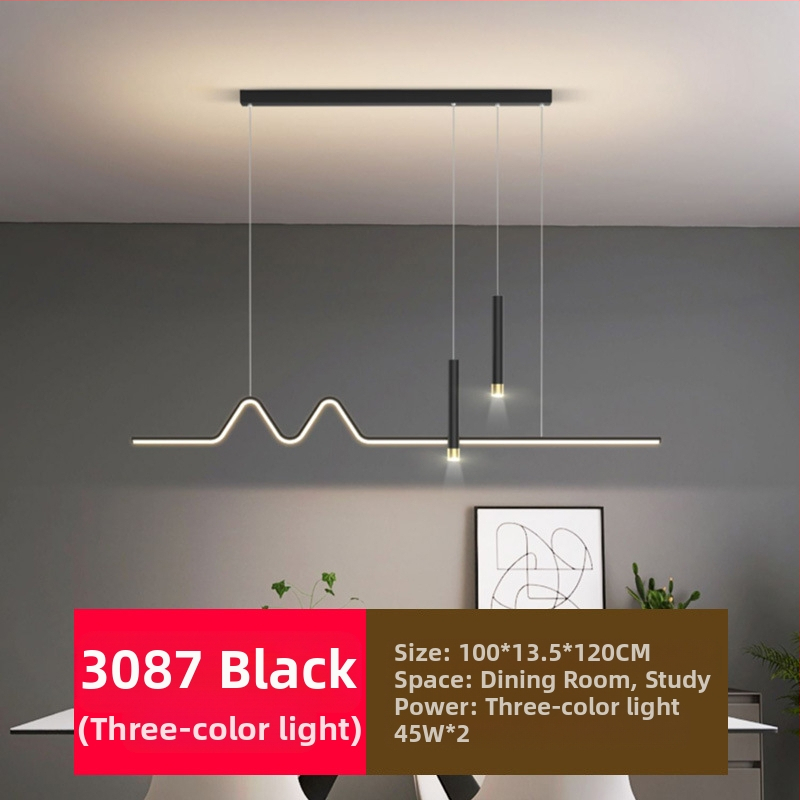 Uus täisspektriga silmakaitsega LED-restorani lühtri söögitoa tuled moodne internet populaarne loominguline pikk baarilühtri