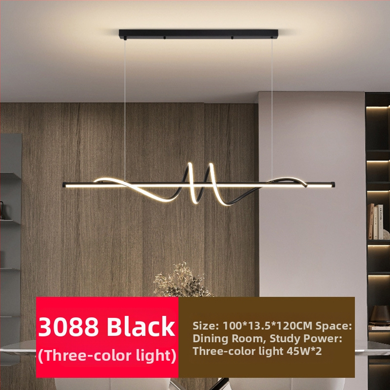 Uus täisspektriga silmakaitsega LED-restorani lühtri söögitoa tuled moodne internet populaarne loominguline pikk baarilühtri