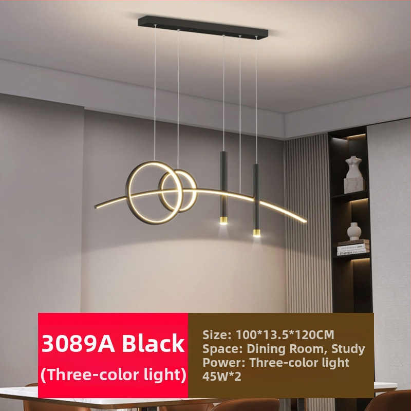 Uus täisspektriga silmakaitsega LED-restorani lühtri söögitoa tuled moodne internet populaarne loominguline pikk baarilühtri