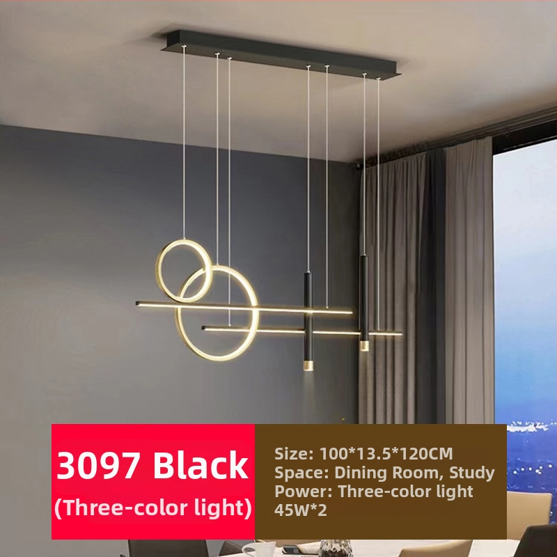 Uus täisspektriga silmakaitsega LED-restorani lühtri söögitoa tuled moodne internet populaarne loominguline pikk baarilühtri