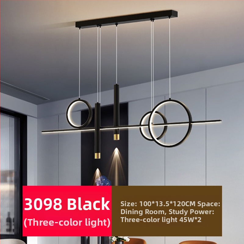 Uus täisspektriga silmakaitsega LED-restorani lühtri söögitoa tuled moodne internet populaarne loominguline pikk baarilühtri