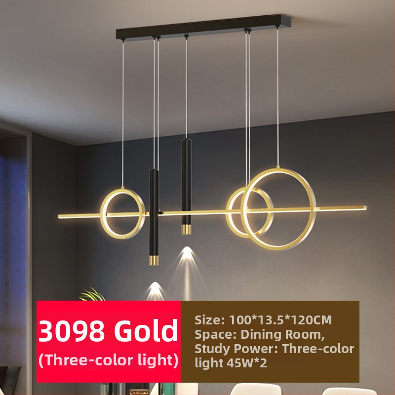 Uus täisspektriga silmakaitsega LED-restorani lühtri söögitoa tuled moodne internet populaarne loominguline pikk baarilühtri