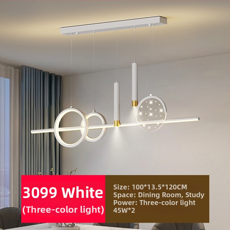 Uus täisspektriga silmakaitsega LED-restorani lühtri söögitoa tuled moodne internet populaarne loominguline pikk baarilühtri