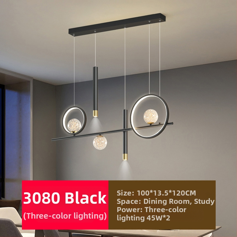 Uus täisspektriga silmakaitsega LED-restorani lühtri söögitoa tuled moodne internet populaarne loominguline pikk baarilühtri