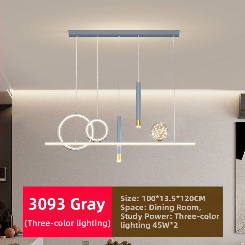 Uus täisspektriga silmakaitsega LED-restorani lühtri söögitoa tuled moodne internet populaarne loominguline pikk baarilühtri