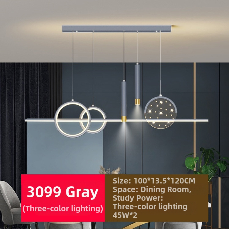 Uus täisspektriga silmakaitsega LED-restorani lühtri söögitoa tuled moodne internet populaarne loominguline pikk baarilühtri