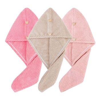 Koralinio aksomo plaukų džiovinimo kepuraitė moterims, stipriai sugeria vandenį, greitai džiūsta, ananasų rašto plaukų džiovinimo rankšluostis, neslenka plaukų, plauna ir valo plaukus jų nepažeisdamas.