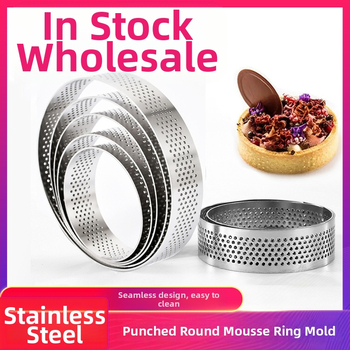 304 roostevabast terasest mousse`i rõngasvorm, ümmargune tornrõngas auguga, prantsuse ovaalne kook juustuga, isetegemise küpsetusnõud