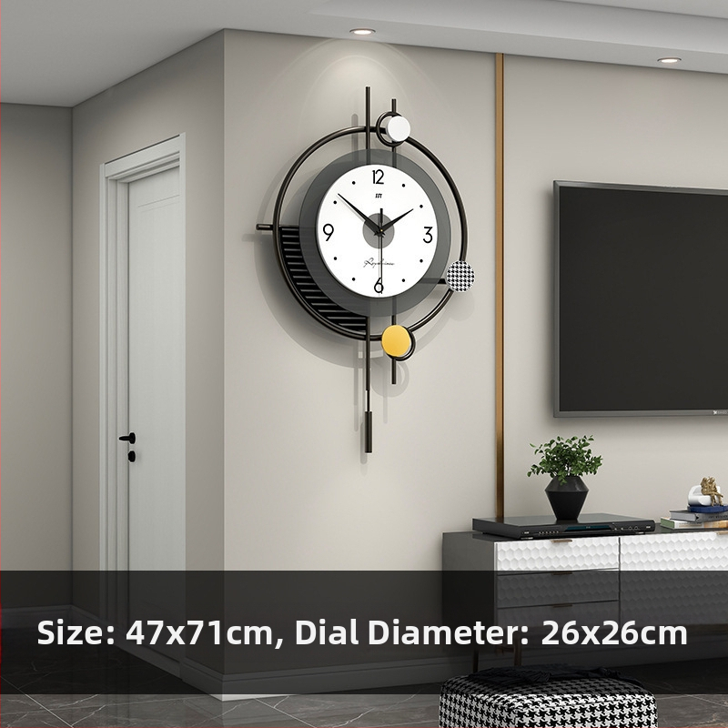 Sieninis laikrodis, svetainės laikrodis, namams, modernus, paprastas, madingas, dekoruotas, restoranas, tylus, aukštos klasės, pakabinamas ant sienos.