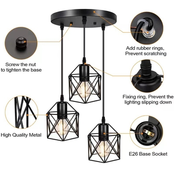 Loominguline isiksus industriaalses stiilis rauast väike linnupuur väike kuusnurkne sisetrepp vahekäigus restorani koridori valgustus laelamp