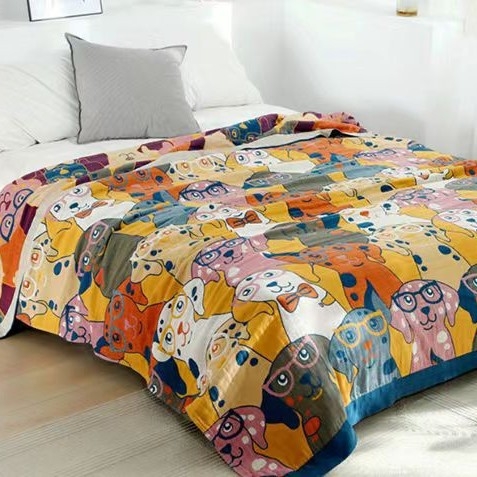 Puuvillane marlitekk Puuvillane nelja aastaaja tekk mitmekihiline liivakangast uinakutekk ühe- ja kaheinimese rätikuteki tehase hulgimüük