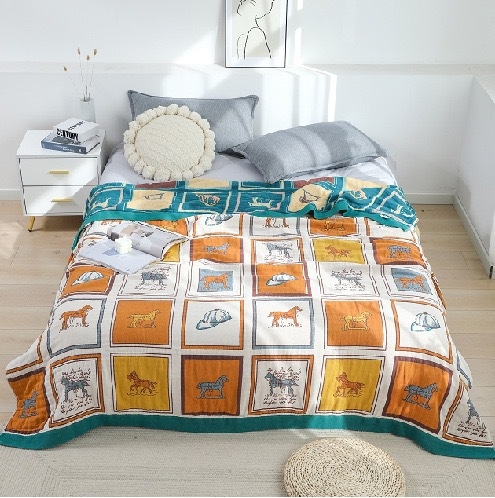 Puuvillane marlitekk Puuvillane nelja aastaaja tekk mitmekihiline liivakangast uinakutekk ühe- ja kaheinimese rätikuteki tehase hulgimüük