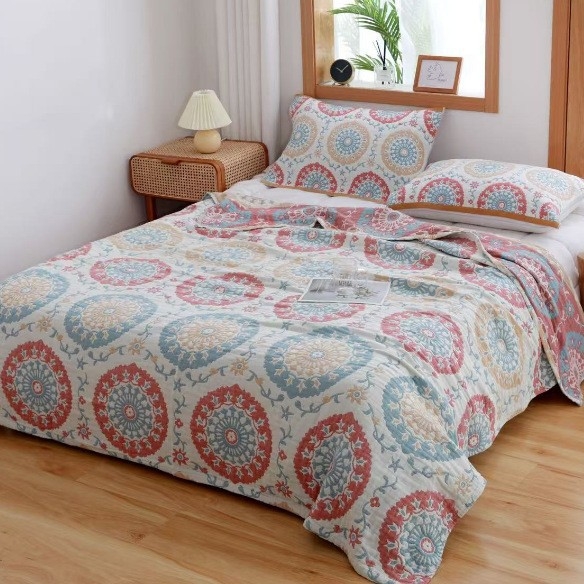 Puuvillane marlitekk Puuvillane nelja aastaaja tekk mitmekihiline liivakangast uinakutekk ühe- ja kaheinimese rätikuteki tehase hulgimüük