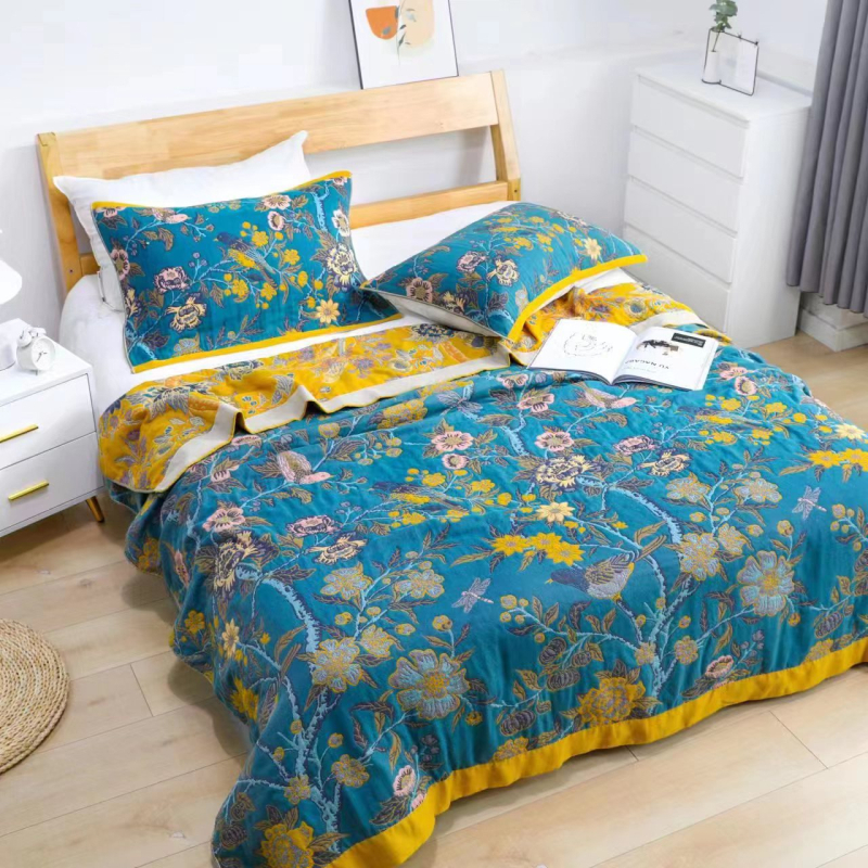 Puuvillane marlitekk Puuvillane nelja aastaaja tekk mitmekihiline liivakangast uinakutekk ühe- ja kaheinimese rätikuteki tehase hulgimüük