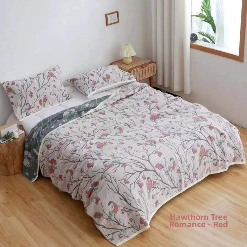 Puuvillane marlitekk Puuvillane nelja aastaaja tekk mitmekihiline liivakangast uinakutekk ühe- ja kaheinimese rätikuteki tehase hulgimüük