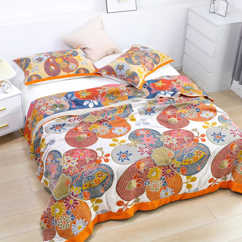 Puuvillane marlitekk Puuvillane nelja aastaaja tekk mitmekihiline liivakangast uinakutekk ühe- ja kaheinimese rätikuteki tehase hulgimüük