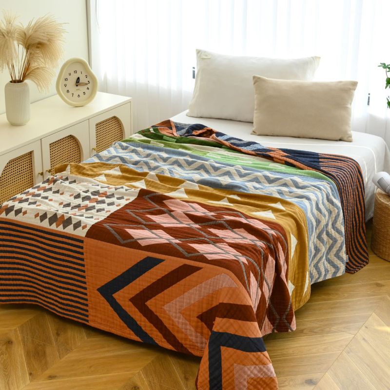 Puuvillane marlitekk Puuvillane nelja aastaaja tekk mitmekihiline liivakangast uinakutekk ühe- ja kaheinimese rätikuteki tehase hulgimüük