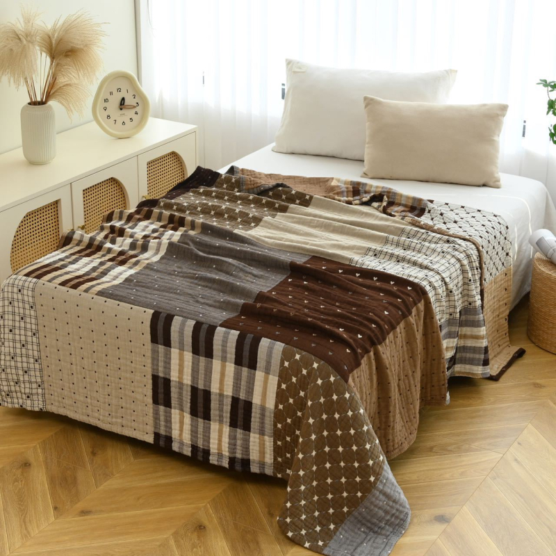 Puuvillane marlitekk Puuvillane nelja aastaaja tekk mitmekihiline liivakangast uinakutekk ühe- ja kaheinimese rätikuteki tehase hulgimüük