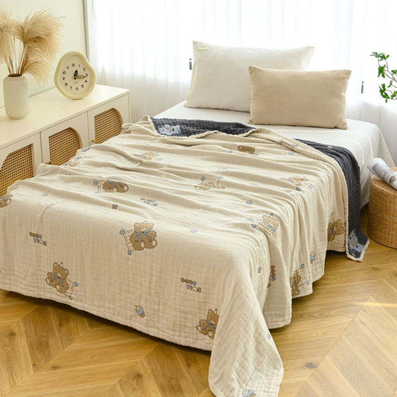 Puuvillane marlitekk Puuvillane nelja aastaaja tekk mitmekihiline liivakangast uinakutekk ühe- ja kaheinimese rätikuteki tehase hulgimüük