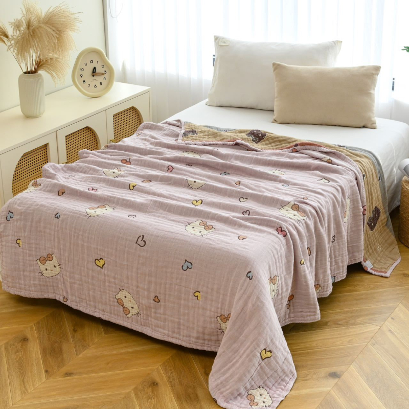 Puuvillane marlitekk Puuvillane nelja aastaaja tekk mitmekihiline liivakangast uinakutekk ühe- ja kaheinimese rätikuteki tehase hulgimüük