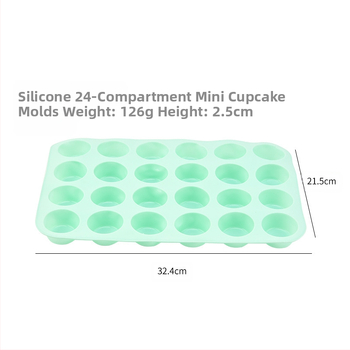 laos hulgimüügis piiriülene silikoonist ümmargune 24-kordne koogivorm munakoogi Mafeni tassivorm küpsetusvahendid koogi küpsetusplaat