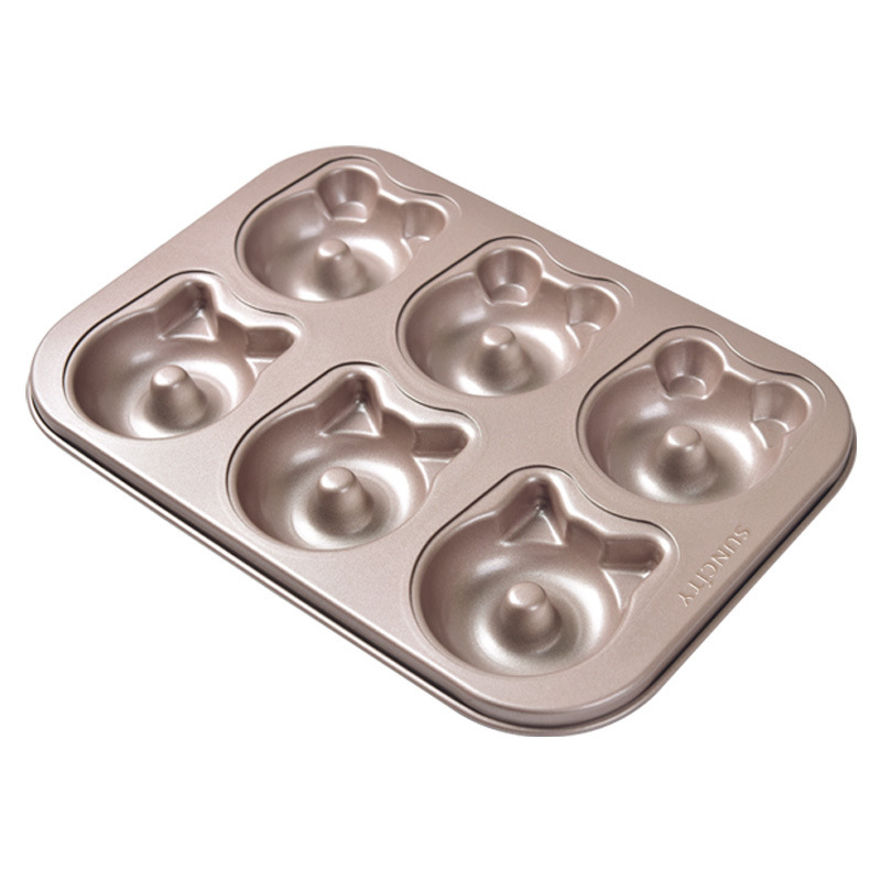 Yangcheni küpsetamine 12 sõõrikuvormi mittenakkuva süsinikterasest mitmekujuline ümmargune leivakoogivorm ahjuküpsetamiseks